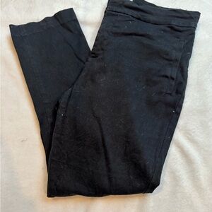 NYDJ Petite 12P Black Stretch Ankle Dress Pants Pull On Career